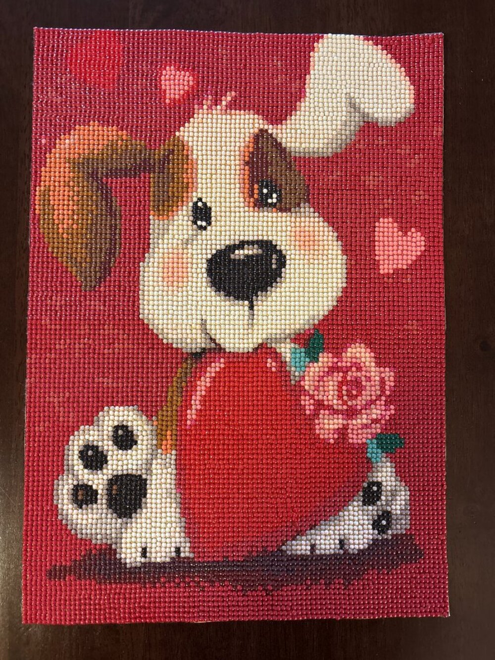 Puppy Love Diamond Art Painting - Unframed - 10"x14"